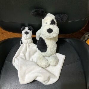 Jellycat London Bashful Plush Dog Puppy & Security Blanket Comfort